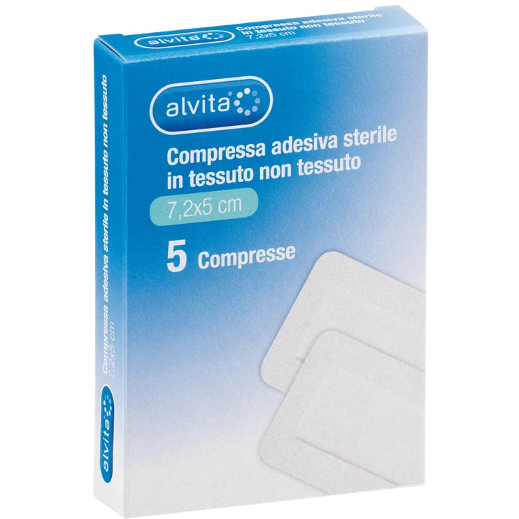 Alvita Garza Adesiva Sterile 7,2x5cm Dispositivo medico