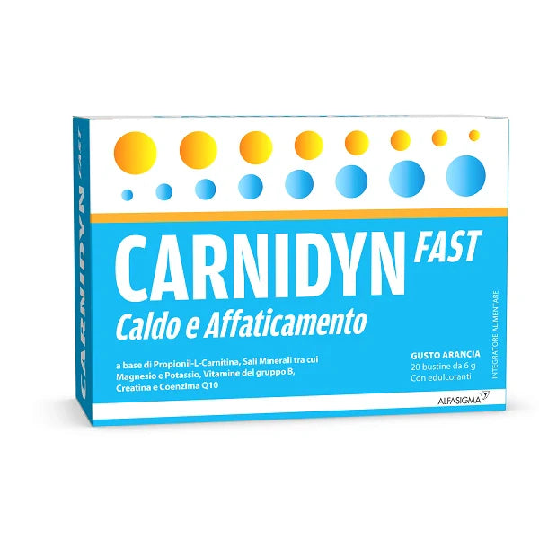 Alfasigma Carnidyn Fast 20 bustine, integratore per affaticamento