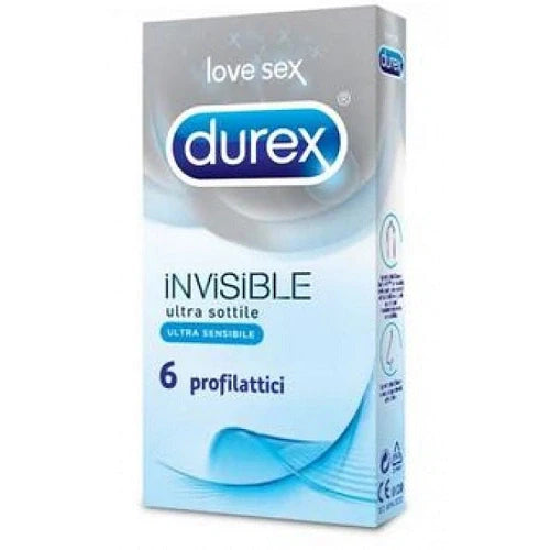 Durex Invisible 6 Pezzi, profilattici ultra sottili, dispositivo medico