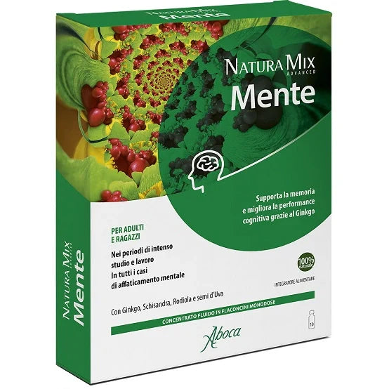 Aboca Natura Mix Advanced Mente 10 flaconcini Integratori