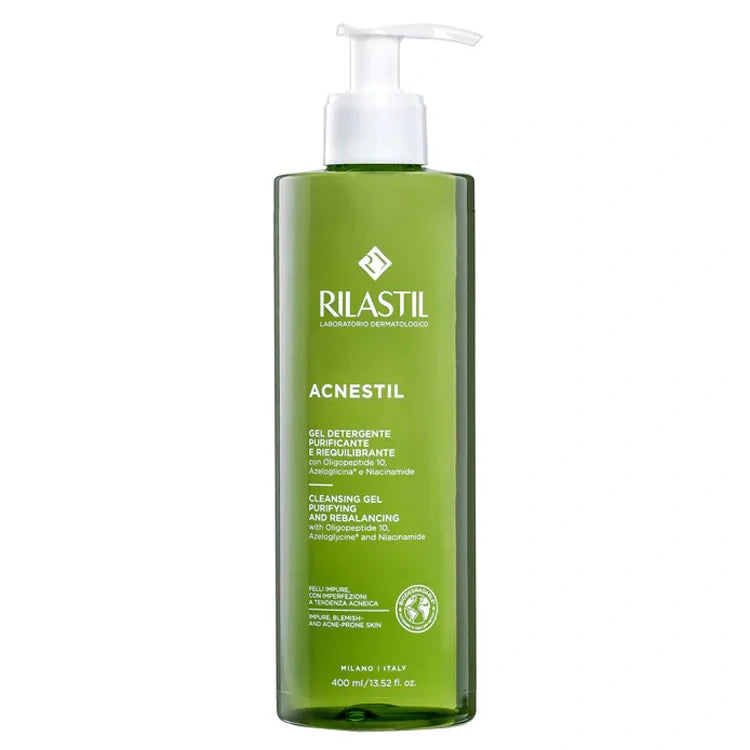 Rilastil Acnestil Gel Detergente 400 ml, cosmetico per pelle grassa