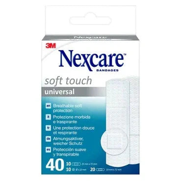 3M Nexcare Cerotti morbidi assortiti, 40 pezzi, Dispositivi medici