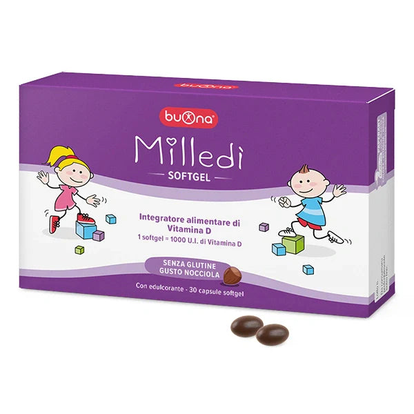 Buona Milledì Softgel 30, integratore vitamina D3, salute ossea