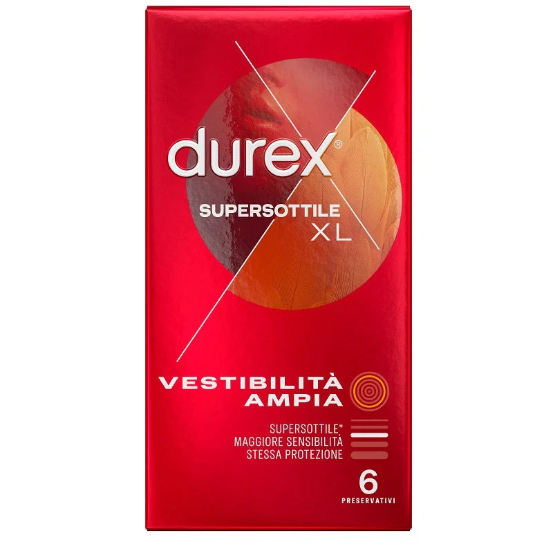 Durex Supersottile XL 6pz, preservativi, dispositivi medici
