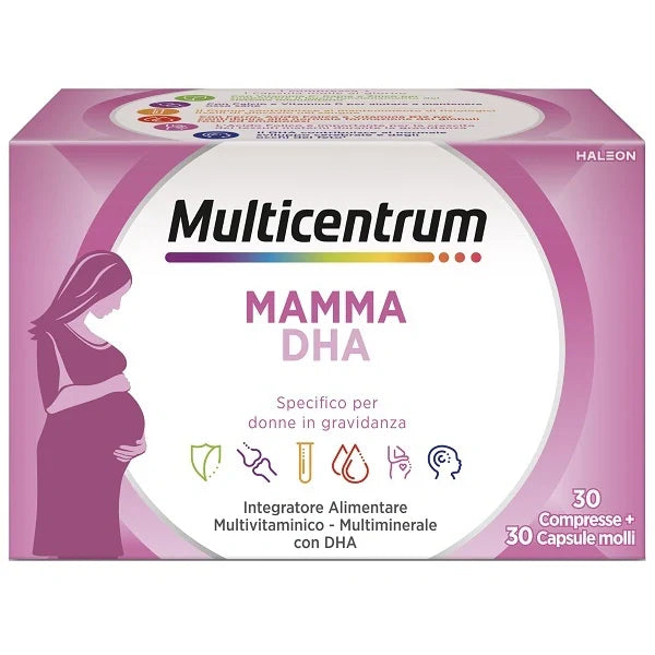 Haleon Multicentrum Mamma DHA 30 compresse e 30 capsule, integratore per gravidanza