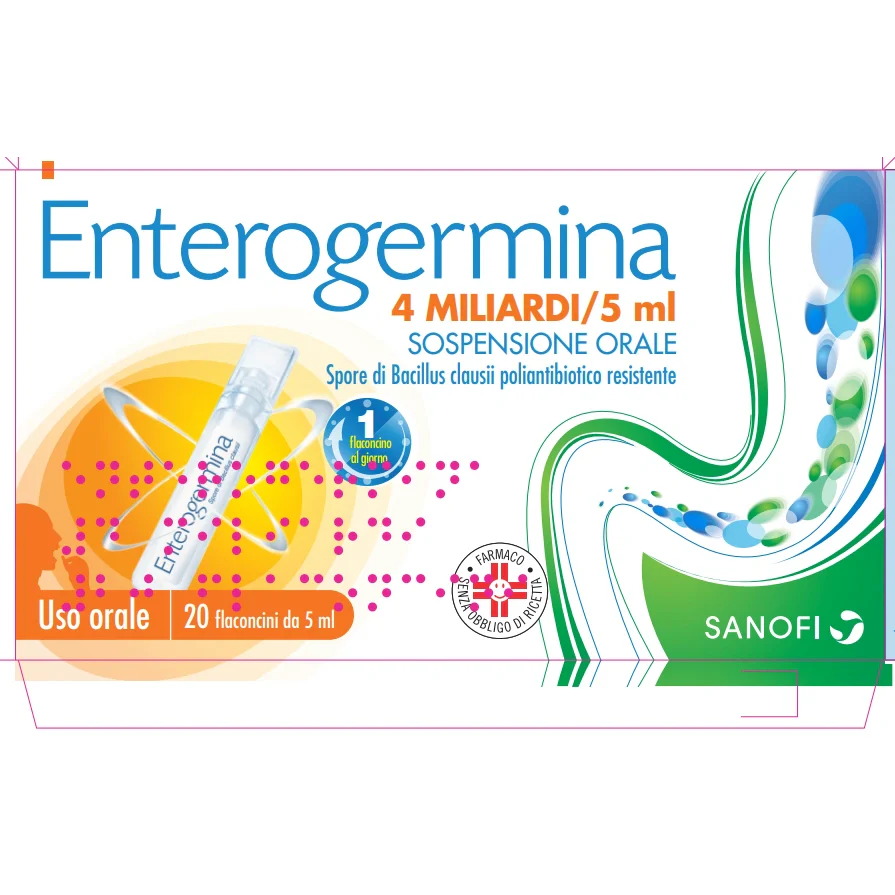 Opella Healthcare Italy Enterogermina 20 flaconcini da 5 ml Farmaci da banco