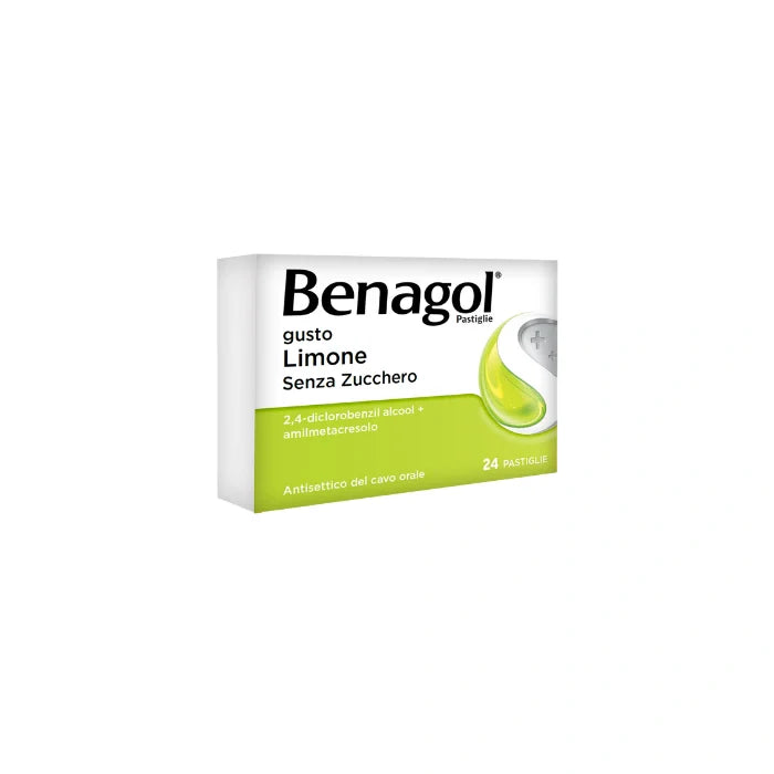 Reckitt Benckiser Benagol pastiglie limone senza zucchero, farmaco da banco