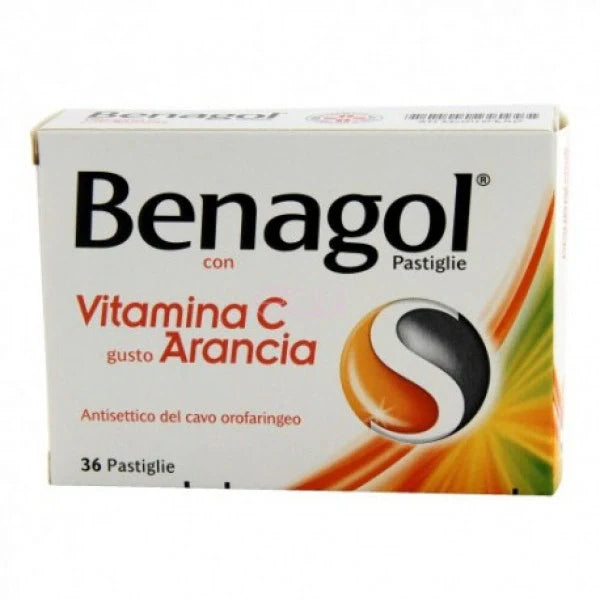Reckitt Benckiser Benagol Vitamina C Gusto Arancia 36 Pastiglie Farmaci