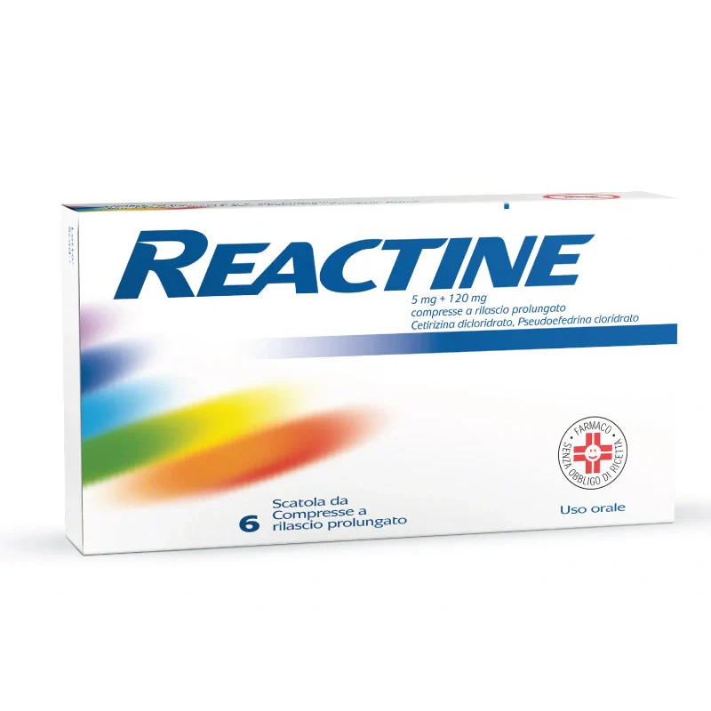 Kenvue Reactine compresse 5 mg + 120 mg Farmaci