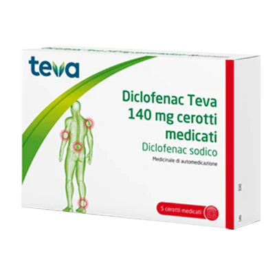 Teva Diclofenac Cerotti Medicati 140 mg Farmaci da banco