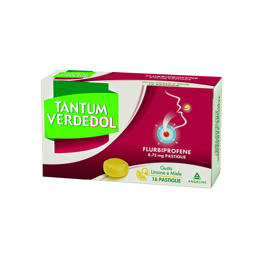 Angelini Tantum Verdedol 16 Pastiglie Gusto Limone e Miele Farmaci