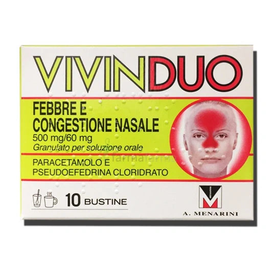 A.Menarini Vivinduo Febbre Congestione 10 Bustine Farmaci