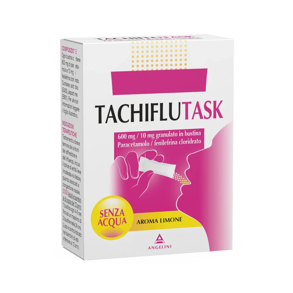Angelini Tachiflutas Granulato 600 mg + 10 mg Farmaci