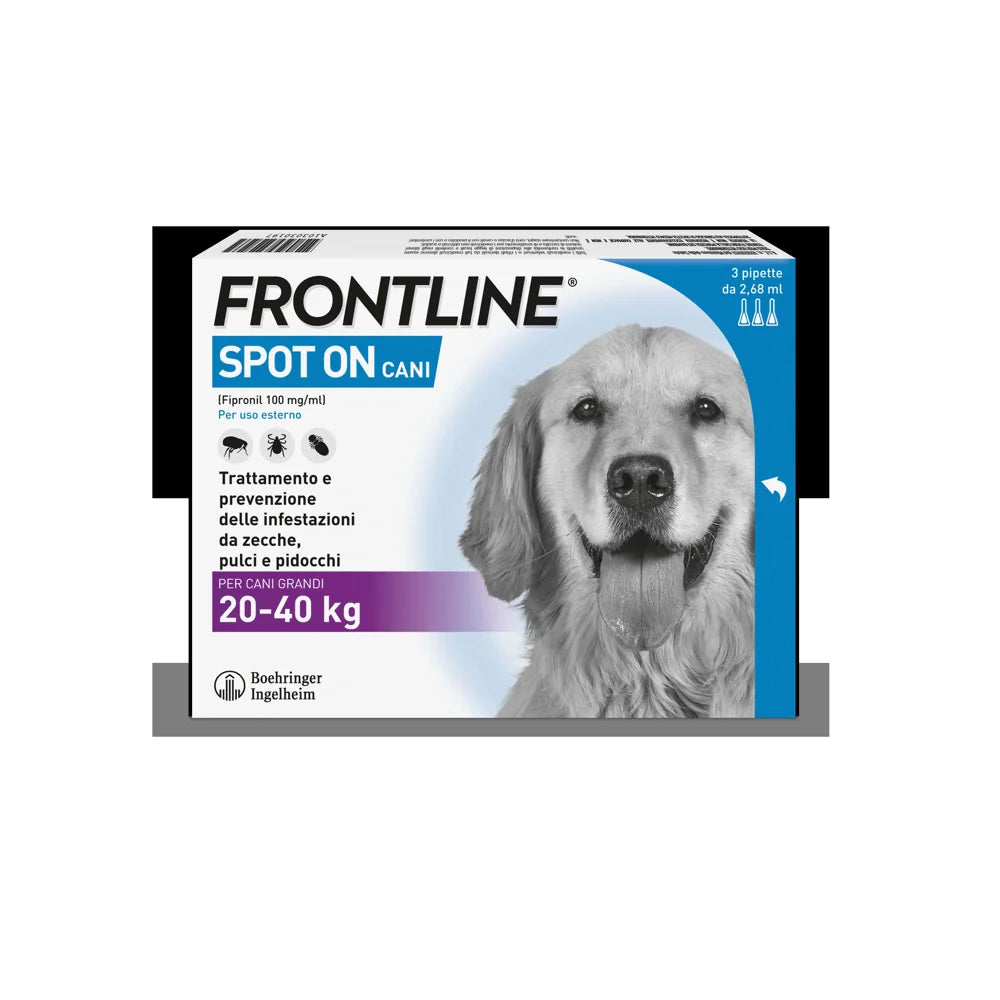 Boehringer Frontline Spot-On 20-40kg per Cani, Farmaco Veterinario