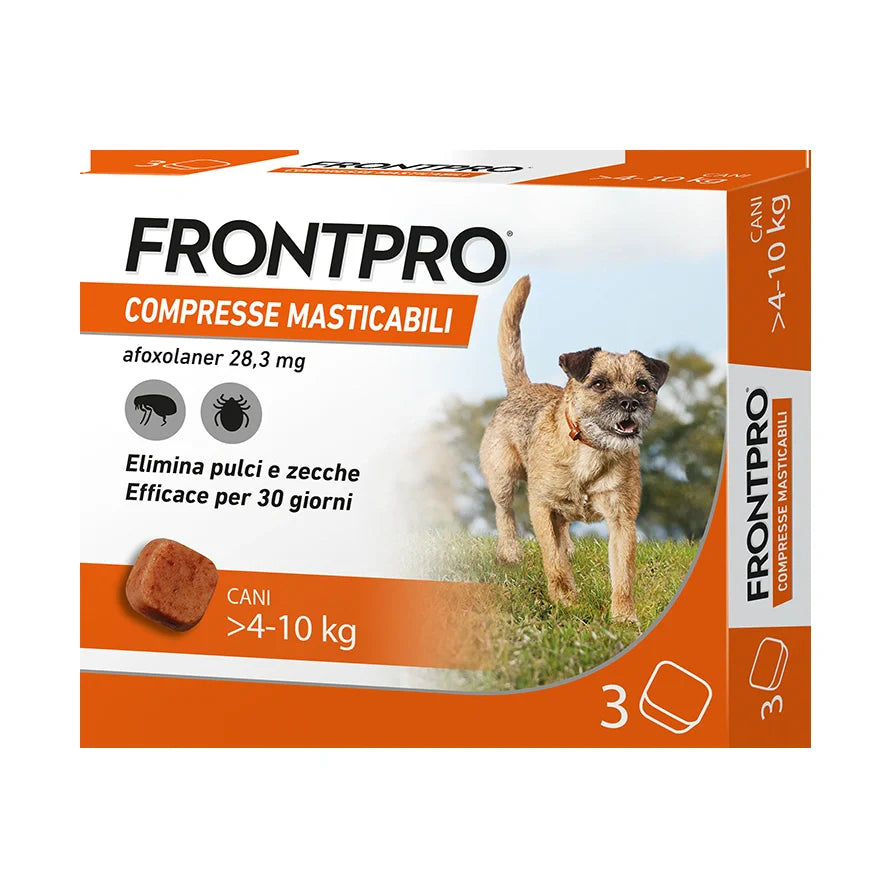 Boehringer Frontpro compresse masticabili per cani 4-10kg, farmaco veterinario