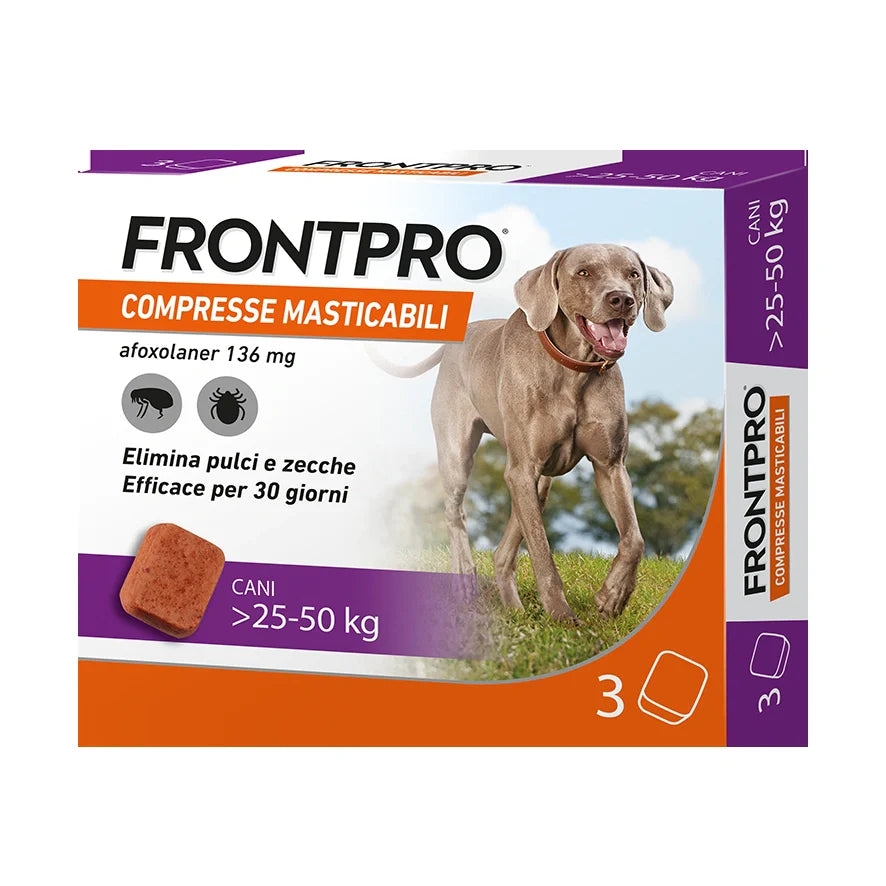 Boehringer Frontpro compresse masticabili per cani 25-50kg, farmaco veterinario