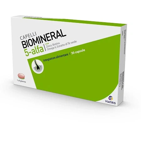 Meda Pharma Biomineral 5 Alfa 30 cps Integratore Capelli