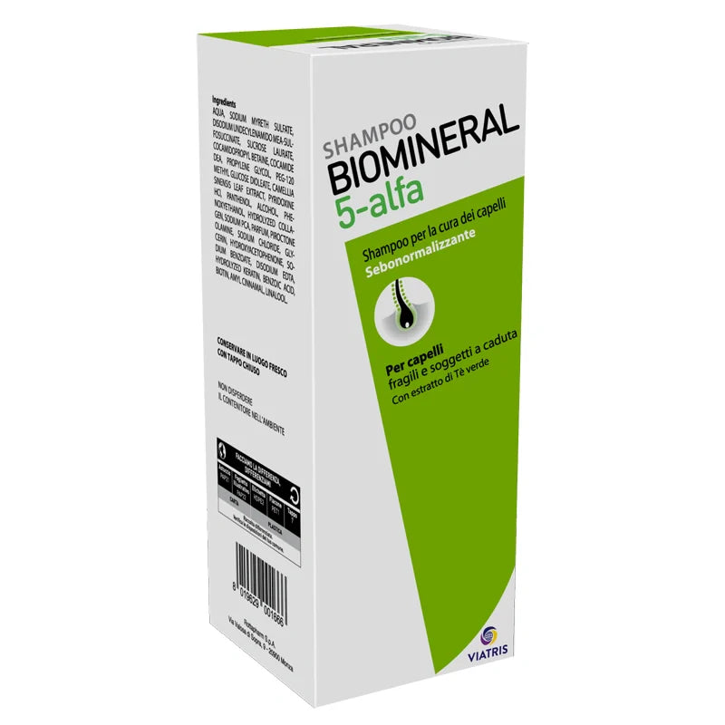 Meda Pharma Biomineral 5 Alfa Shampoo 200 ml Cosmetici