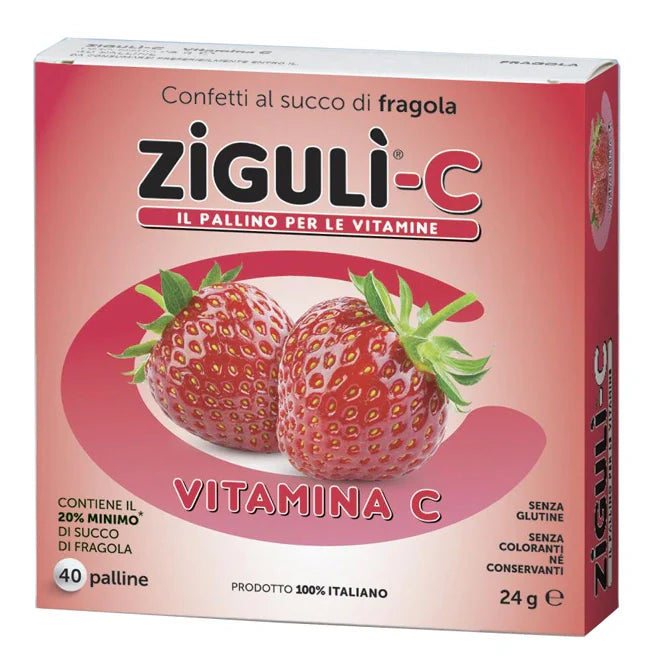 Falqui Ziguli C Fragola 40 Confetti 24g Integratori