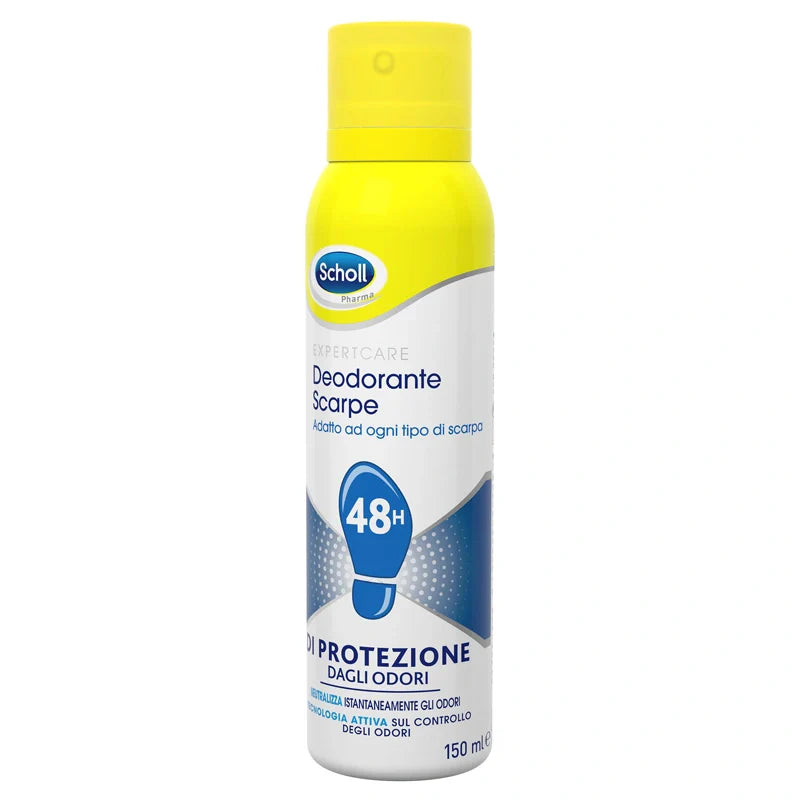Scholl Deo-Control Scarpe Spray, deodorante per calzature, 150 ml, igiene piedi