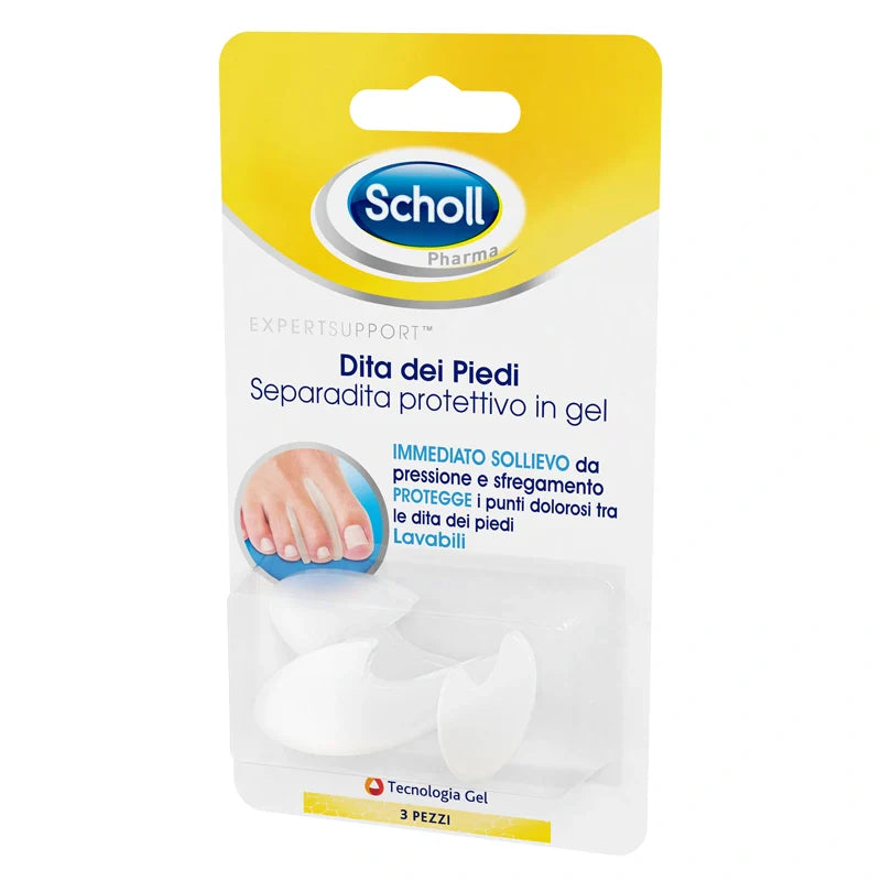 Scholl Gelactiv Separadita Anatomico, inserto in gel per piedi, Dispositivo medico