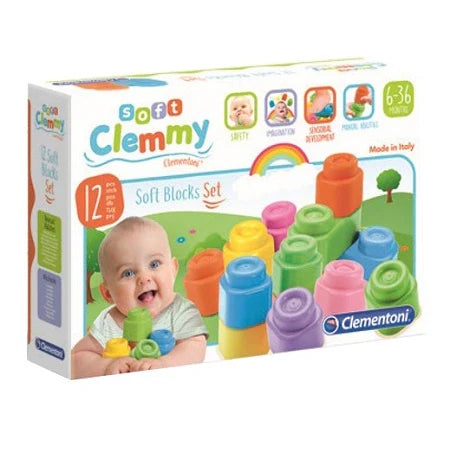 Clementoni Clemmy mattoncini morbidi 12 pezzi Giocattoli