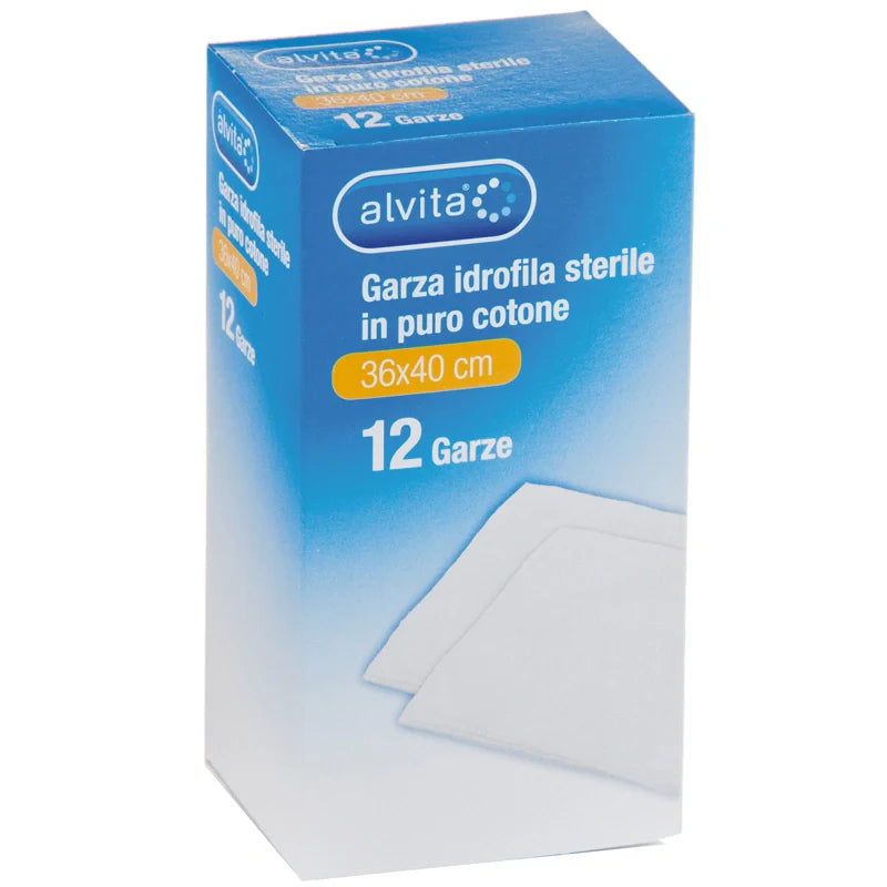 Alvita Garza Idrofila 36x40cm 12pz Dispositivo medico