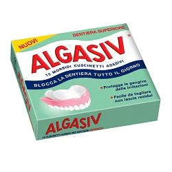 Combe Italia Algasiv cuscinetti per dentiera superiore, 15 pezzi, dispositivi medici