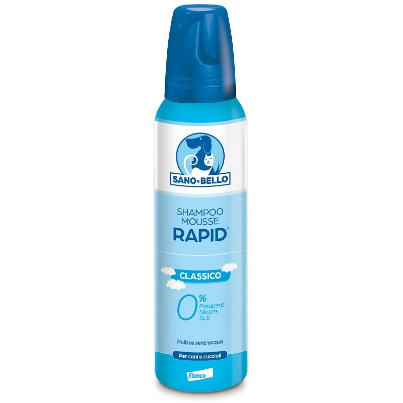 Sano e Bello Shampoo Mousse Rapid 300 ml, Parafarmaco per animali
