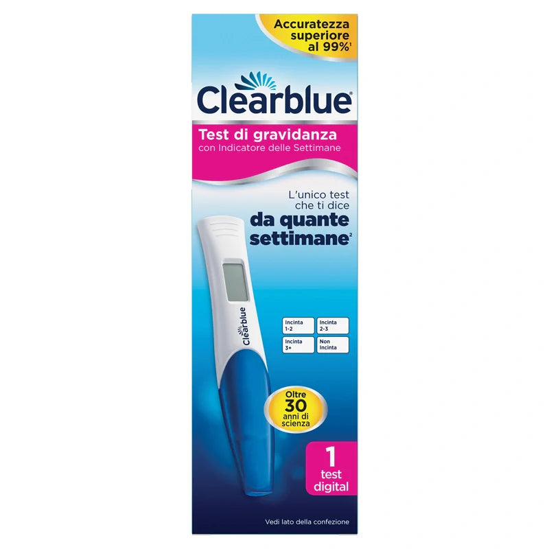 Procter & Gamble Test di gravidanza Clearblue con indicatore settimane, Dispositivo medico