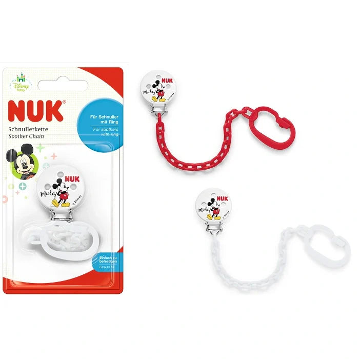 Nuk Catenella Portasucchietto Mickey Mouse, accessori per bambini
