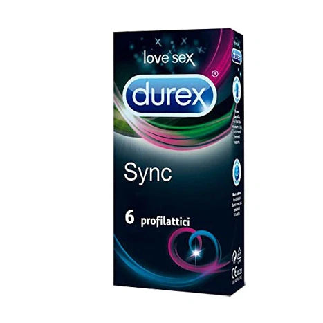 Durex Sync 6pz, preservativi con lubrificante, Dispositivi medici
