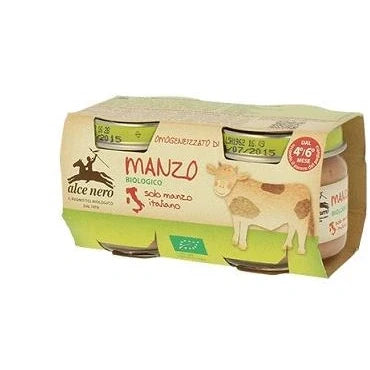 Alce Nero Omogeneizzato Manzo Bio 2x80g Alimentari