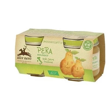 Alce Nero Omogeneizzato Pera Bio 2x80g Alimenti per l'infanzia
