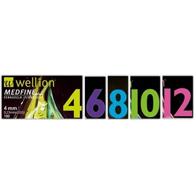 Wellion Medfine Plus Ago per Penna Insulina, 100 pezzi, Dispositivo medico