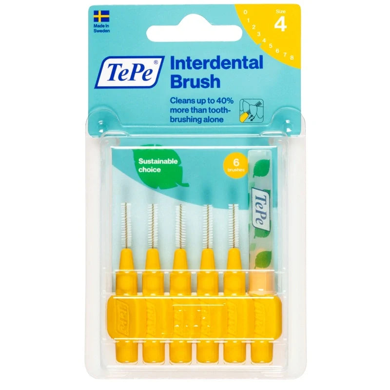 TePe Scovolini Giallo 0,7 mm - 6 pezzi, Dispositivi medici