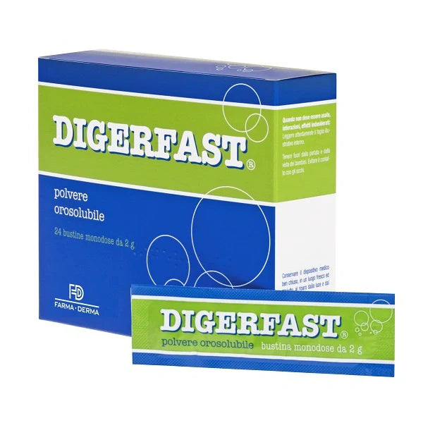 Farma-Derma Digerfast polvere orosolubile 24 bustine Dispositivo medico