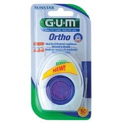 Sunstar GUM Ortho Filo Interdentale Spugnoso, 50 fili, Dispositivi medici