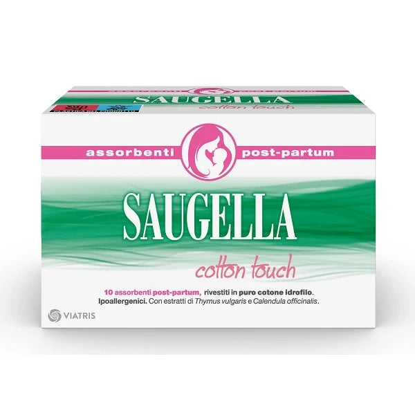 Saugella Cotton Touch Assorbenti Post-Partum, confezione da 10, Assorbenti