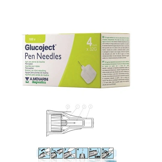 A.Menarini Diagnostics Aghi Glucoject Pen Needles 4mm Dispositivo medico