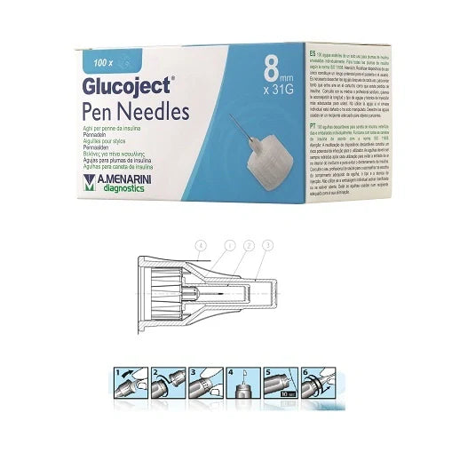 A.Menarini Glucoject aghi penna 8mm Dispositivo medico