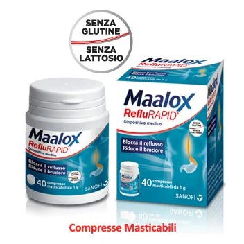 Opella Healthcare Italy Maalox RefluRAPID 40 compresse masticabili Dispositivo medico