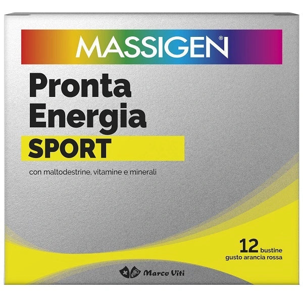 Massigen Sport Pronta Energia 12 Bustine, Integratori, Parafarmaco