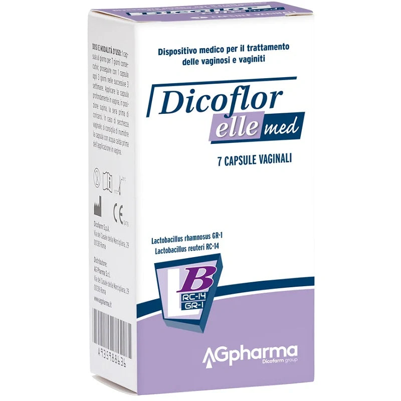 Ag Pharma Dicoflor Elle Med 7 Capsule Vaginali Dispositivo Medico
