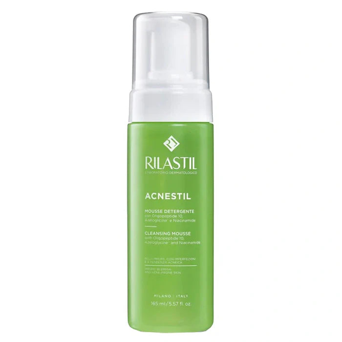 Rilastil Acnestil Mousse 165 ml, detergente per pelli acneiche, cosmetici