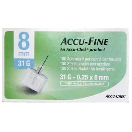 Roche Accu-Fine Ago G31 8mm 100pz Dispositivo medico