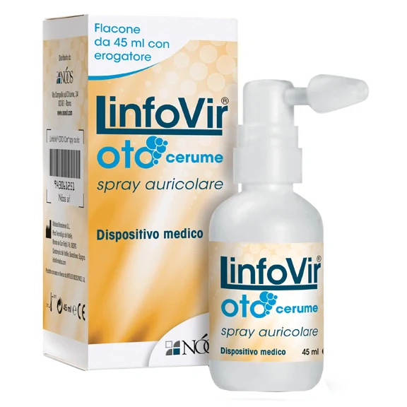 Noos Linfovir Oto Cerume Spray Auricolare 45 ml Dispositivo medico
