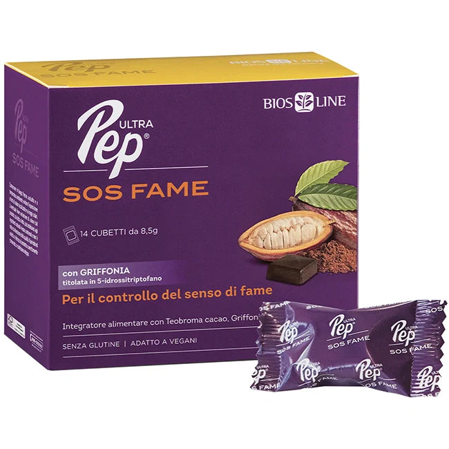 Bios Line Ultra Pep SOS Fame 14 Cubetti, Integratore per il controllo del peso