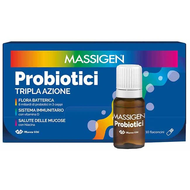 Marco Viti Massigen Probiotici 10 Flaconi 8 ml Integratori