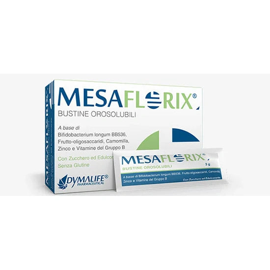 Dymalife Mesaflorix 14 bustine orosolubili, parafarmaco, benessere intestinale
